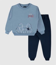 Superheld Spider geborduurd sweatshirt en joggingset