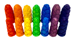 Mini-Regenbogenblütenknospen, S/7 Stück