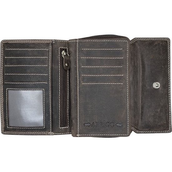 Arrigo Ladies Wallet - Brown Real Leather