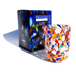 Canova glass glasses of Murano glass, made on the island of Murano, blow and handmade by masters Vetrai - Special Edition - 380 ml.