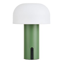Soham LED Lamp, rechargeable, white/green
