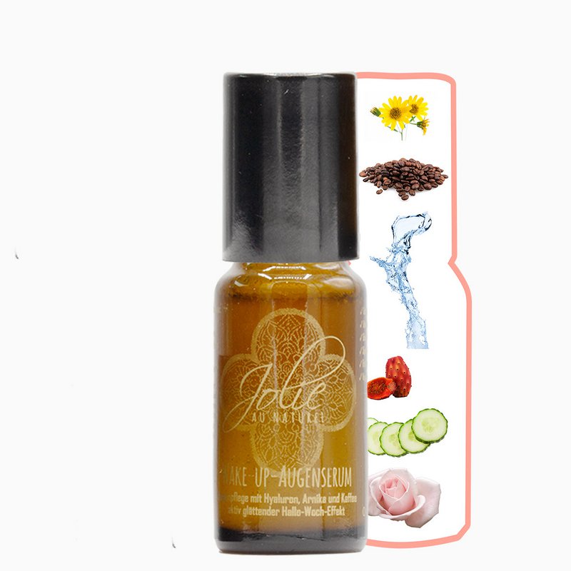Hyaluronic eye serum I coffee I roll on smoothes the eyes I vitamin C I arnica