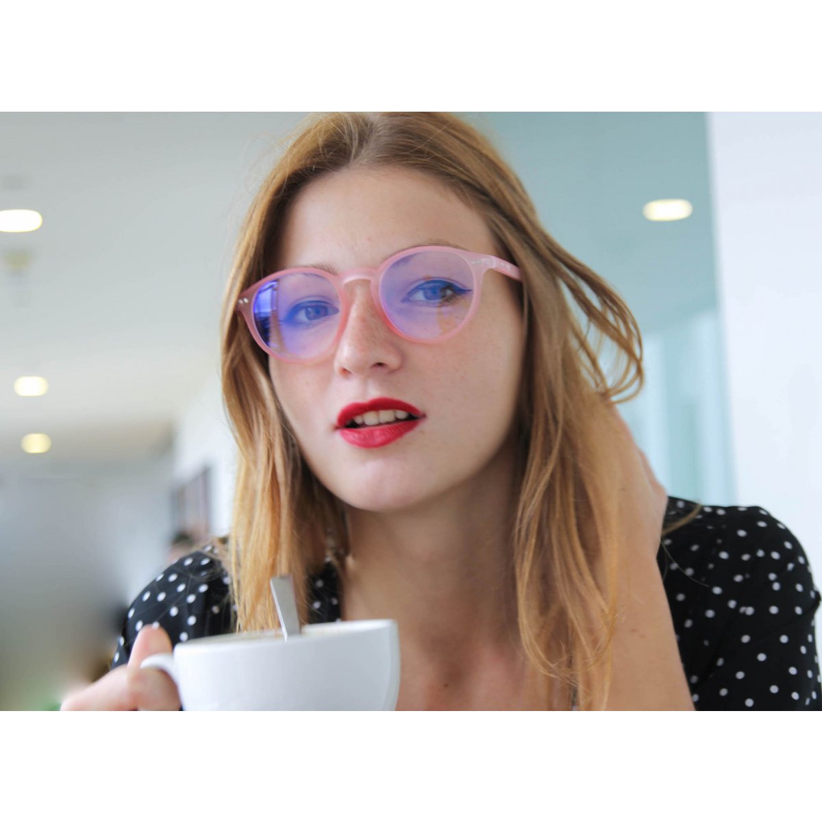 Lennon Blue Light Glasses - Everyday Lens (rose cristal)