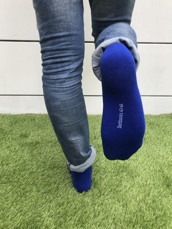 Bambocks Bamboo socks 4 pair Cobalt blue