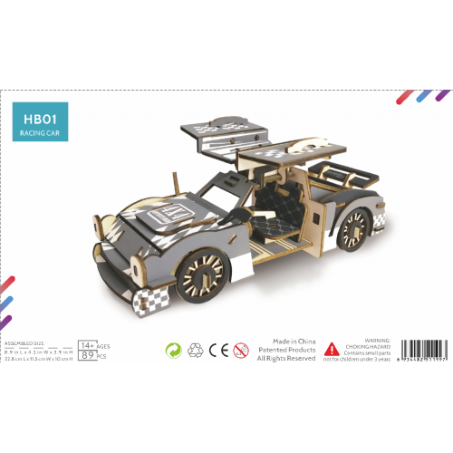 Bouwpakket Sportauto met Vleugeldeurenkleur