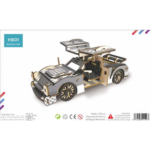 Bouwpakket Sportauto met Vleugeldeurenkleur