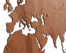 Mappa del mondo in legno - Fai da te - 3 tipi di legno
