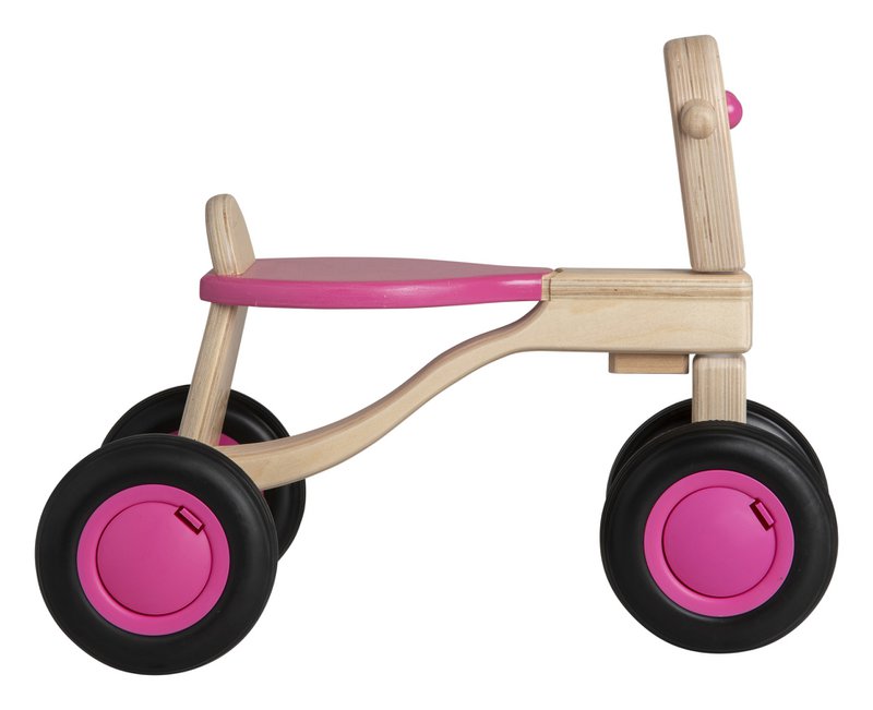 Van Dijk Toys Berken Houten Balance Bike fra 1 år - Pink