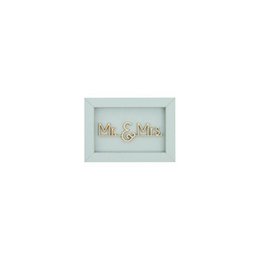 MR & MRS - Wedding Frame Card Wood Lettering Magnet