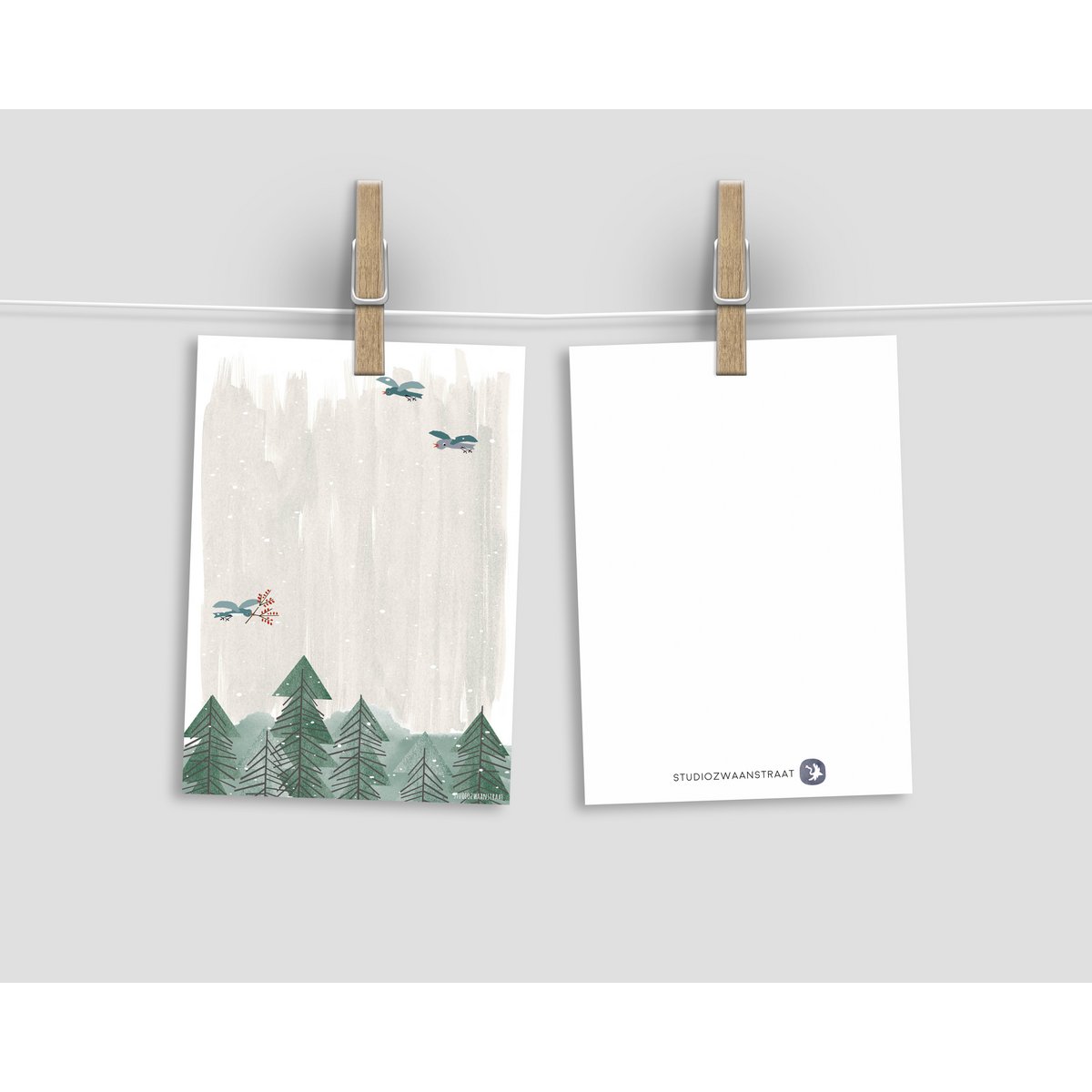 Postkarte - Serie 'Weihnachten' - 'In den Wald'
