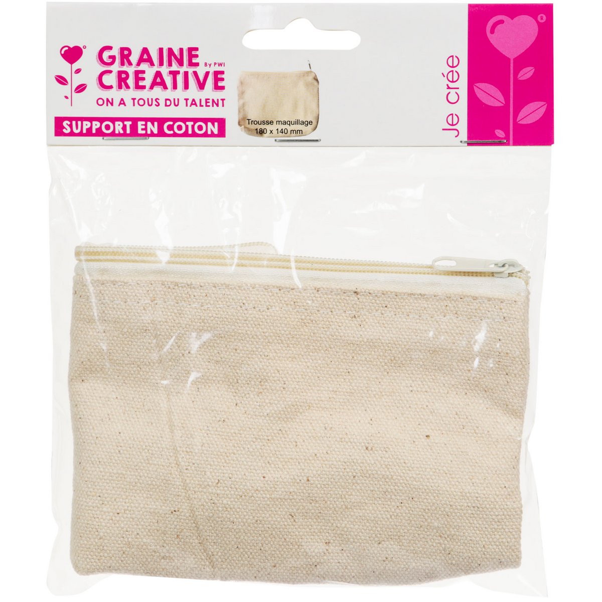 COTTON MAKE UP BAG 180x140mm -