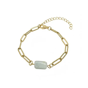 LOUIZ Armband mit Aquamarinstein