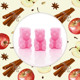 Cera Profumata Orso Mela Cannella - 50g