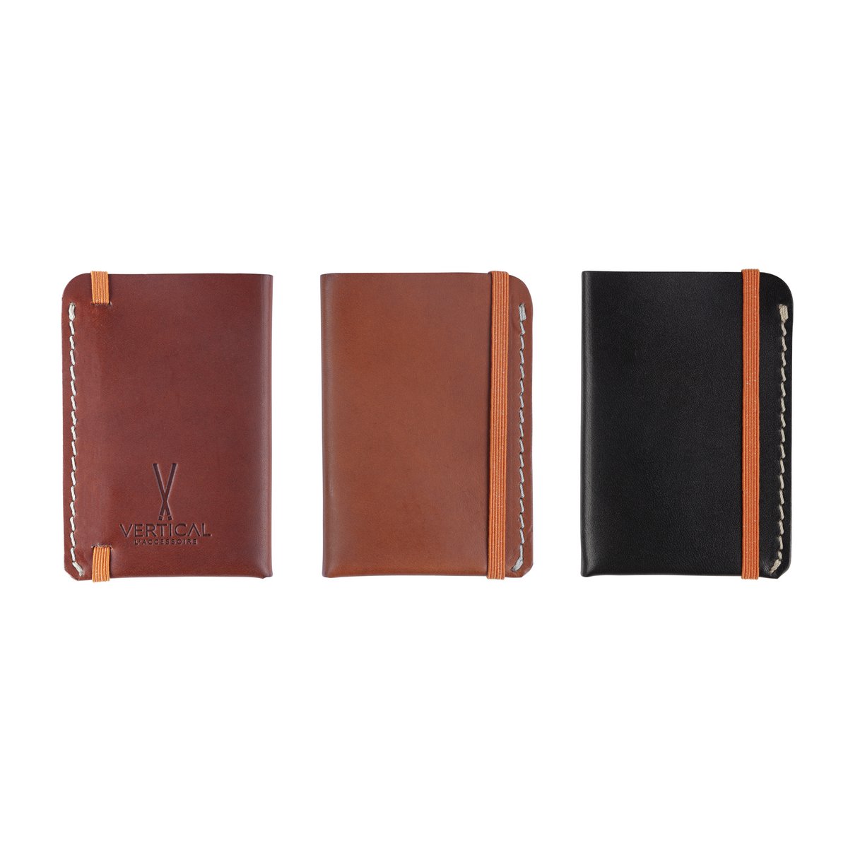 Camel leather card holder