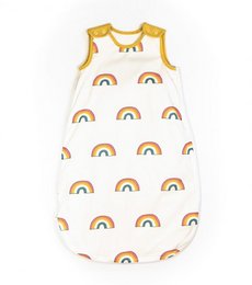 Babasac multi tog baby sovepose Rainbow Sennep trim
