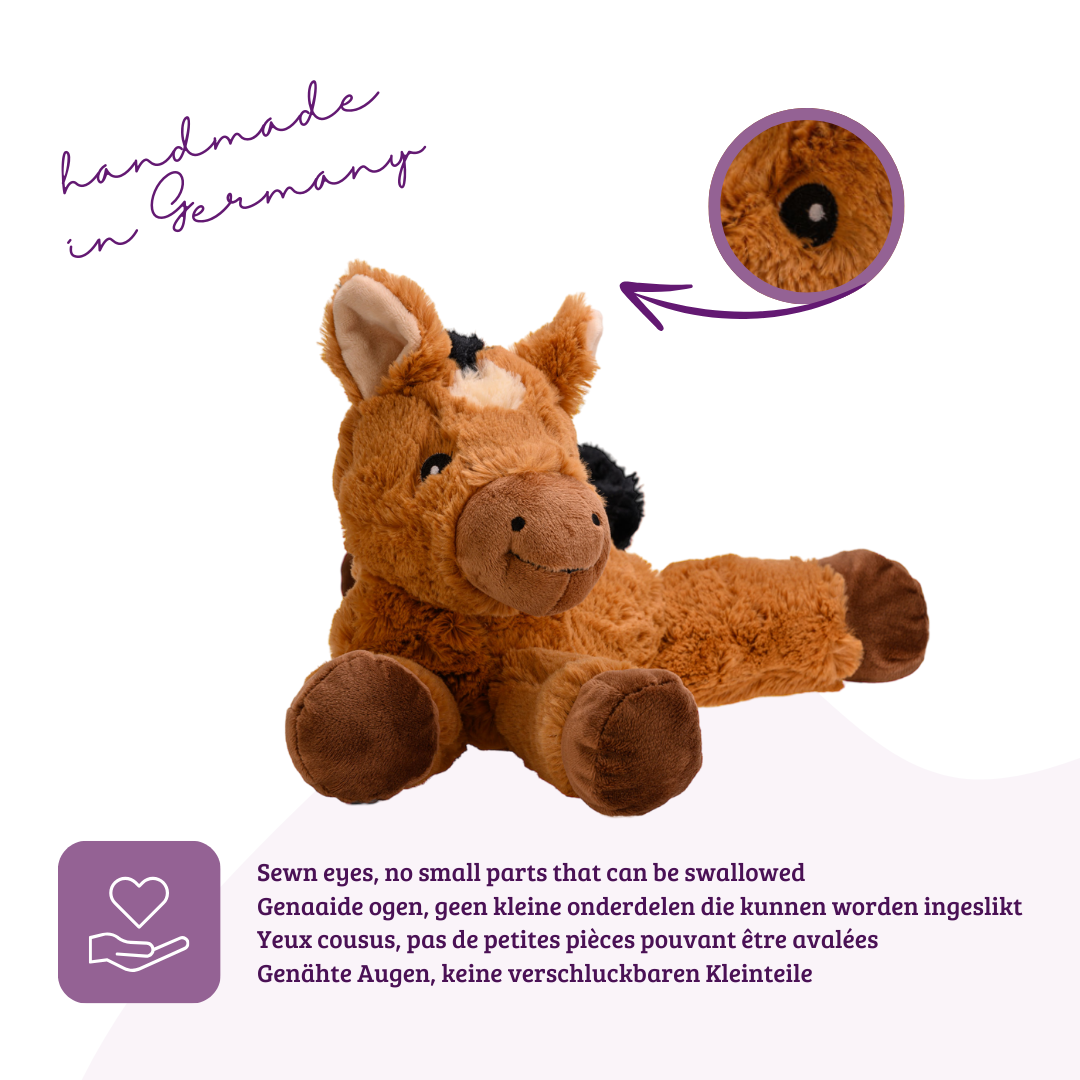 Welliebellies® peluche cálido caballo grande | Calidez para amar | Relajación | Ayuda para dormir | peluche