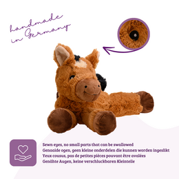 welliebellies® Wärmekuscheltier Pferd groß | Wärme zum Liebhaben | Entspannung | Einschlafhilfe | Kuscheltier