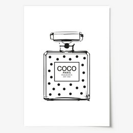 Poster: Coco Dotted Perfume Bottle