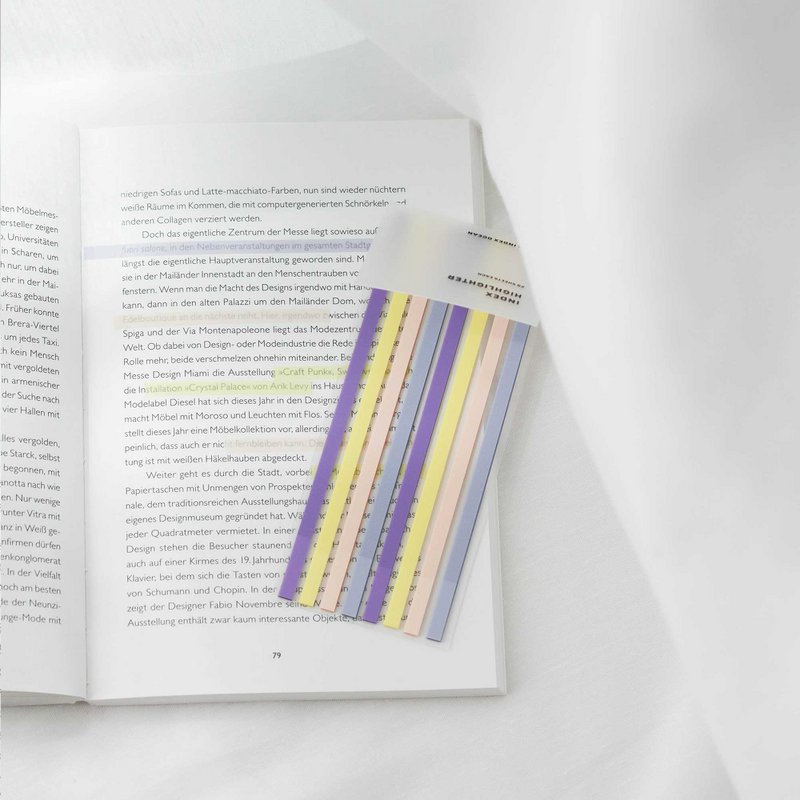 Golden Amethyst | Ordinate Lange Seitenmarker Transparente Haftnotizen Sticky Notes Bunte Seitenmarkierungen Klebrige Index-Register für Annotieren Bücher,Highlighter Strips zum Hervorheben