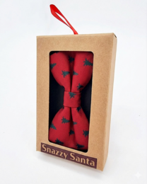 Pajarita - Burdeos con árboles de Navidad