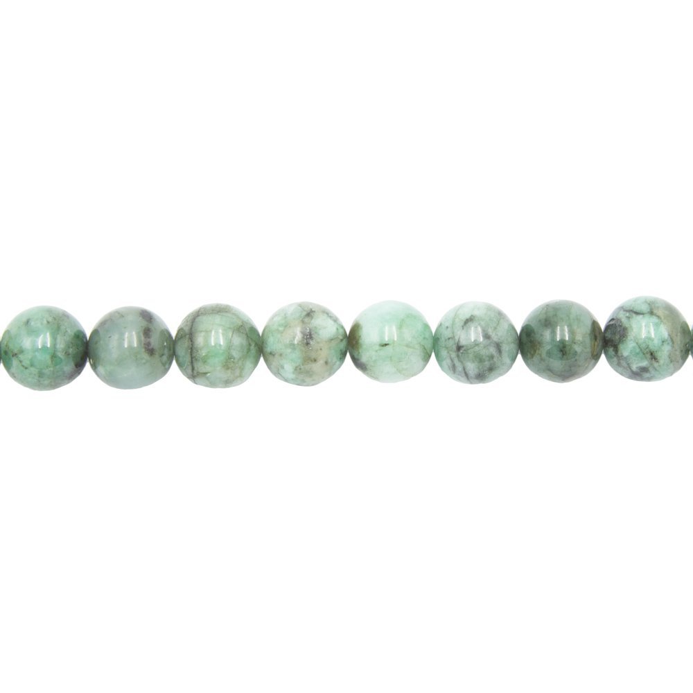 Smaragdgroene draad - 12 mm kogelstenen