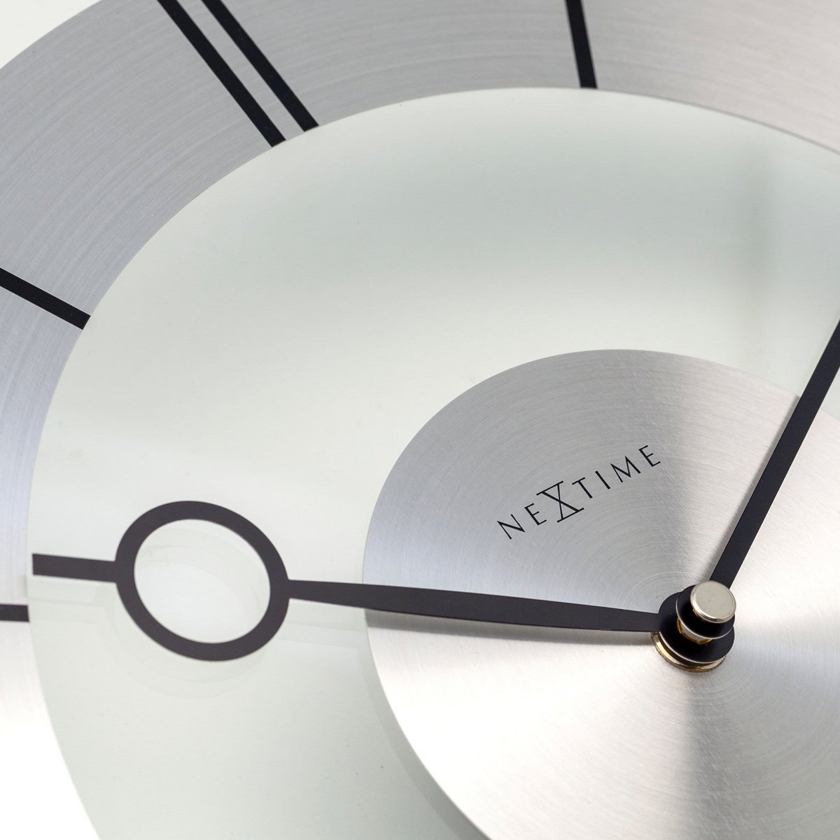 Wall clock - 31 cm - Aluminium - Glass - 'Retro'