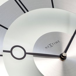Wall clock - 31 cm - Aluminium - Glass - 'Retro'