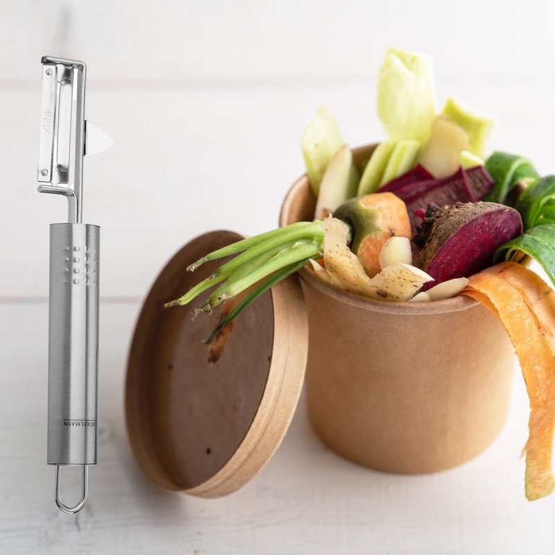 Duo Pendulum vegetable peeler and Castor stainless steel vegetable shaver Fackelmann