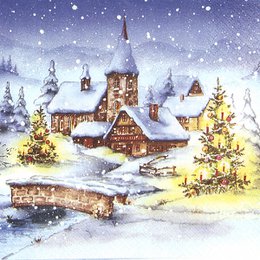 Lunch-Servietten Christmas Village