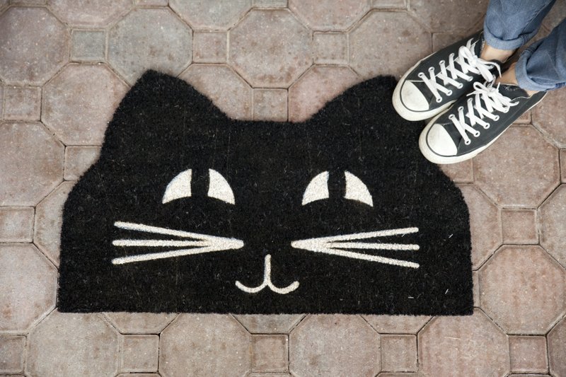 Cat Face Coir Doormat