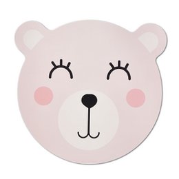 Placemat "Beer", kunststof, roze