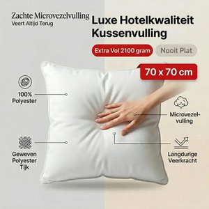 Cushion Insert / Binnenkussen – 70x70cm – Microfiber 2100g – 100% Polyester – Urbane Hide