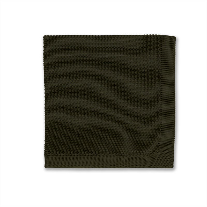 Moss green knitted pocket square