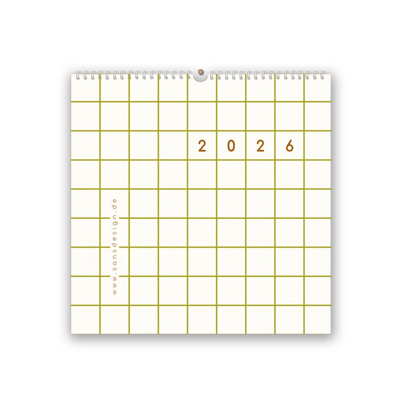 Kalender 2027 - geblokt
