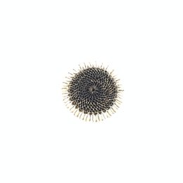 Rattan coaster with cowrie shells