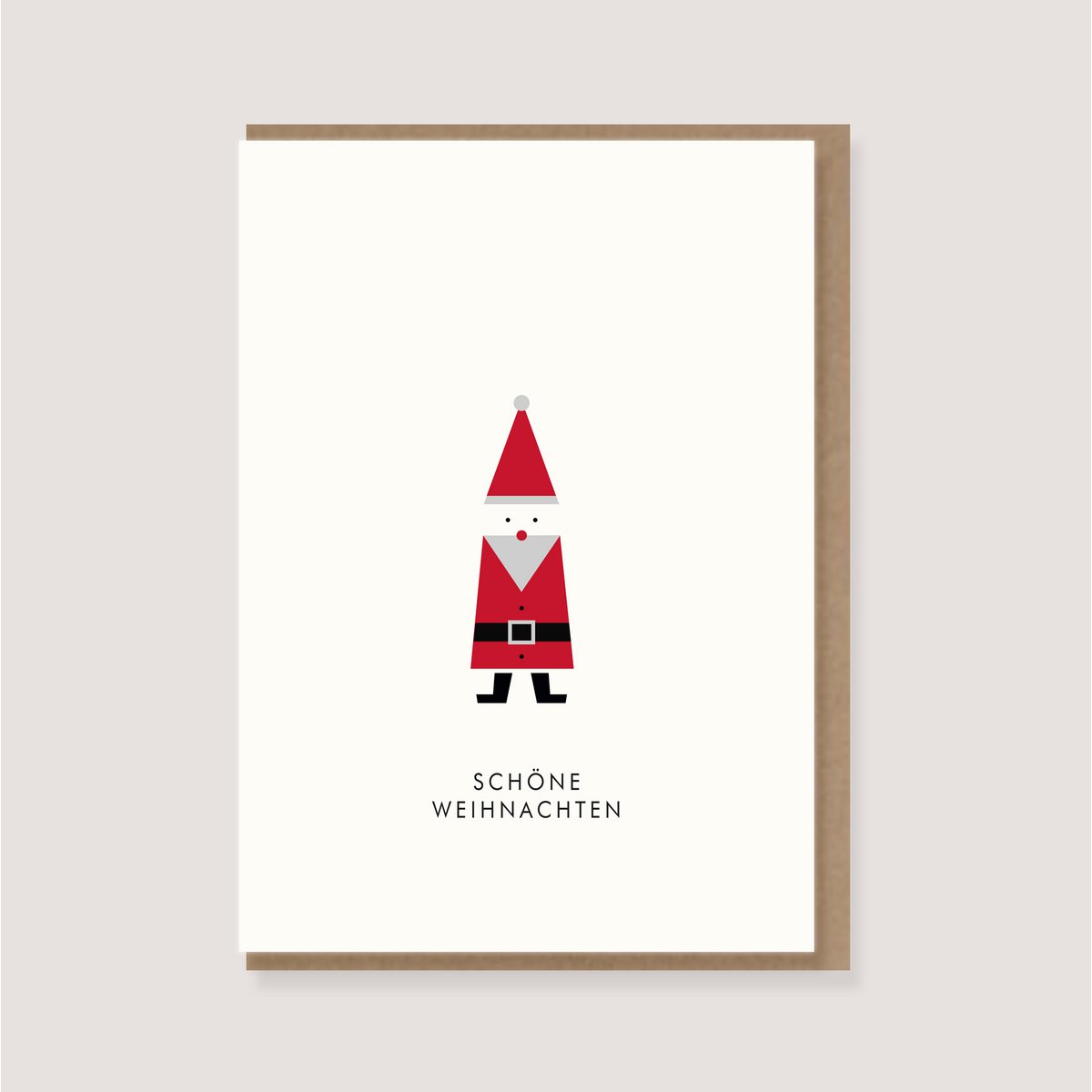 Folding card with envelope - "Santa Claus - Merry Christmas"