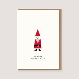 Foldekort med kuvert - "Santa Claus - Merry Christmas"