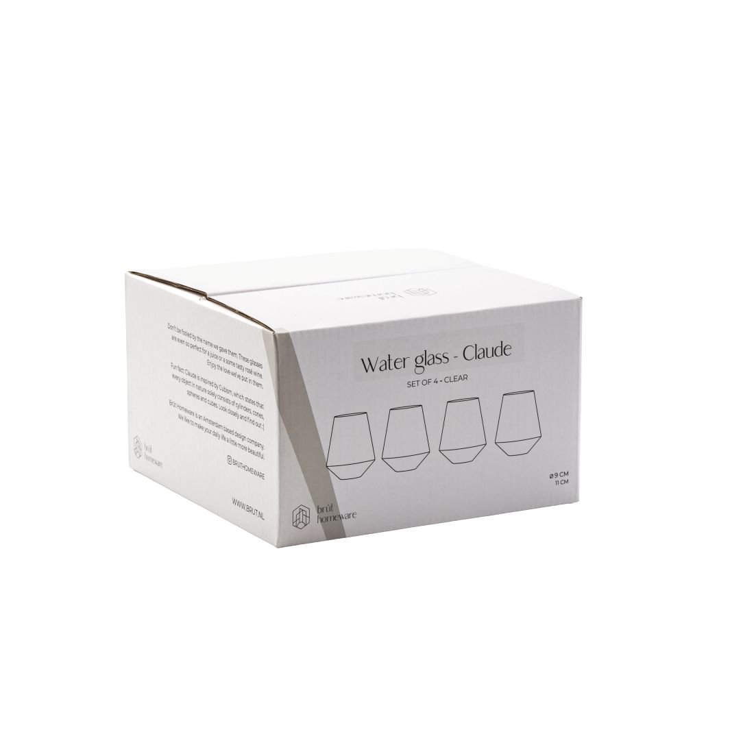 Water glasses Claude, set of 4, clear