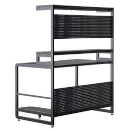Skrivebord med hylder og topramme