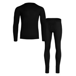 Heren 160 lange mouwen en broek, 2-delig zwart
