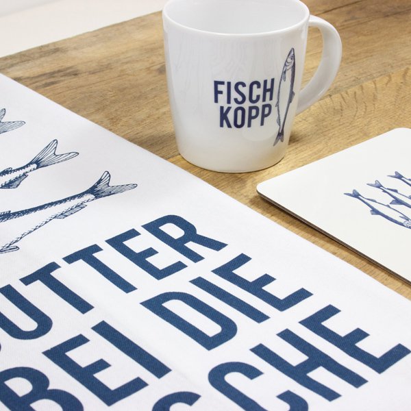 Torchon avec du beurre pour le poisson