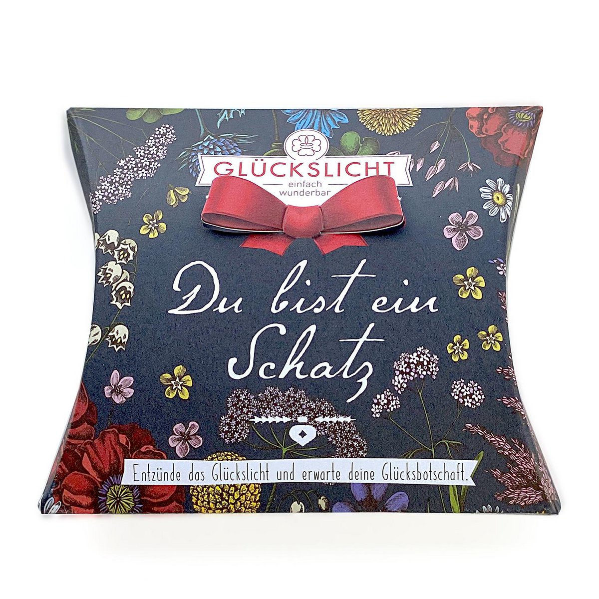 Glückslicht / In der Geschenkbox mit ausgestanzter Schleife 🎀  / Vintage / Du bist ein Schatz