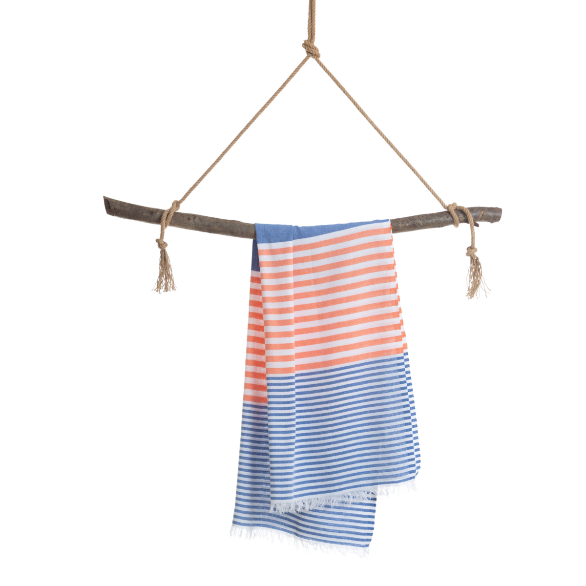 HANDDOEK TO GO BALI Katoenen strandlaken 180x100 cm | Spa-saunahanddoek | Koninklijk / Oranje | met geschenkdoos