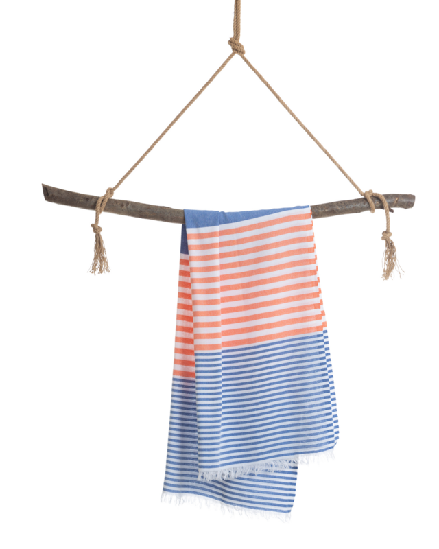 TOWEL TO GO BALI Telo mare in cotone 180x100 cm | Asciugamano per sauna spa | Reale / Arancione | con confezione regalo