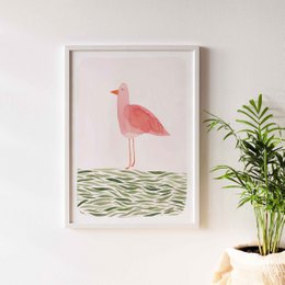 Stampa d'arte "Bird on Meadow" | dimensioni diverse