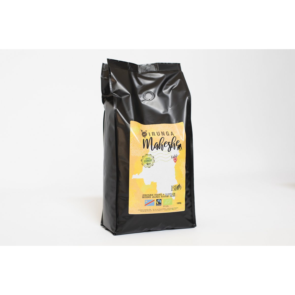 Biologische & Fairtrade MAHESHE Koffie 1 Kg Premium Bonen