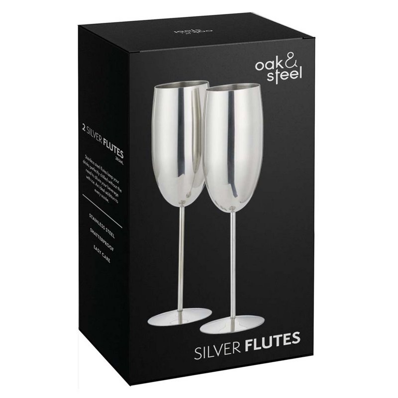 Champagne Flute Silver 2x28.5cl