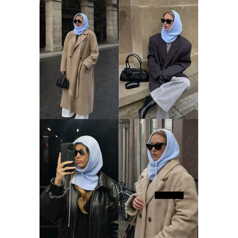 TikTok Hype 2026 Sturmhaube Damen – 10+ Farben – Schal & Mütze – Warm – Trendy