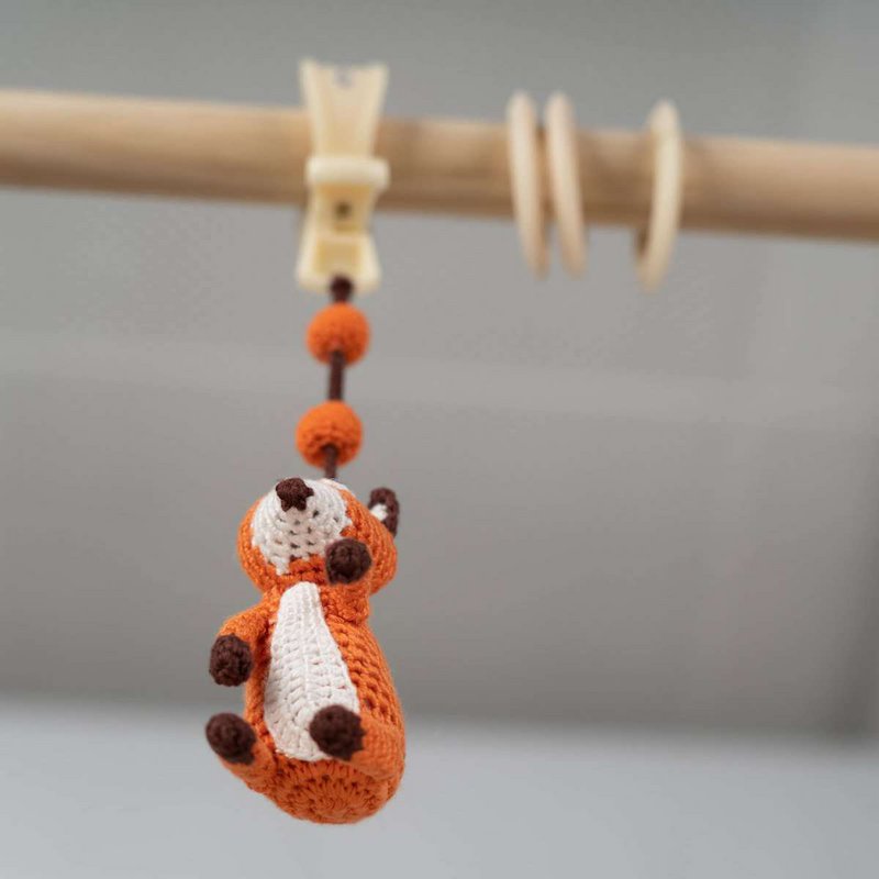 Crocheted play arch pendant fox FRED