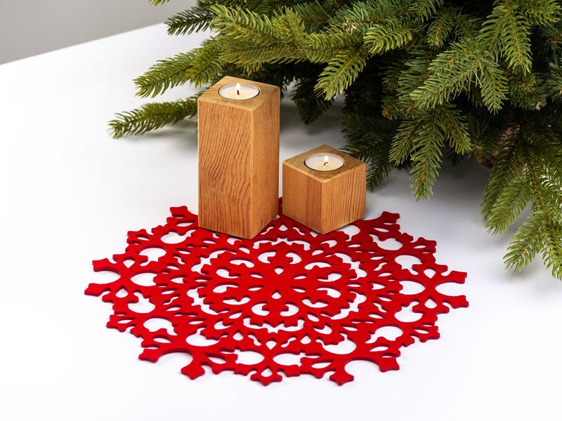 Kersttafelplacemat SNOWFLAKE